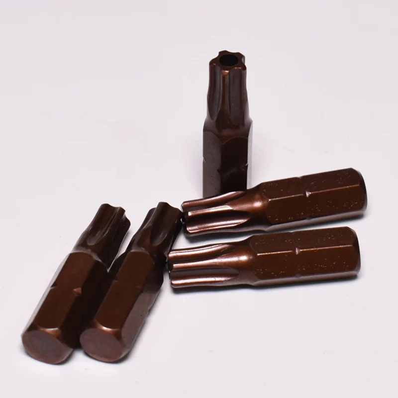 5 pรงs 25mm 5 ponto chave de fenda bit 1/4 \