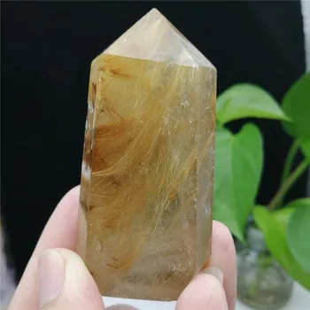 

Rutilated Crystal Point Quartz Stones Natural Crystals Wicca Cristal Islande Pierre Naturelle Cristaux Healing Home Decor. Gift