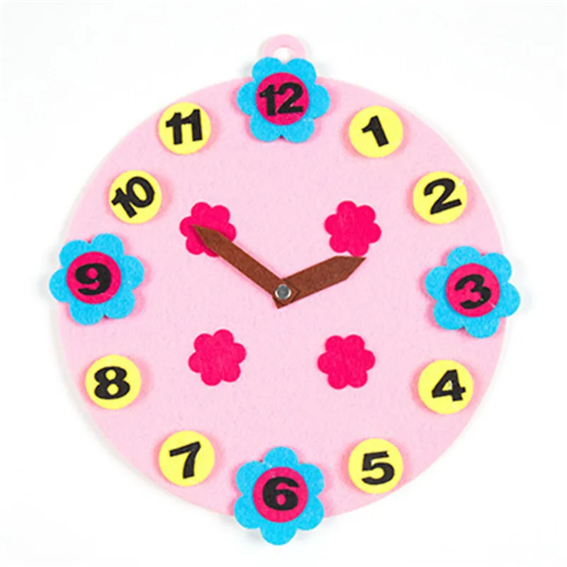 Montessori Kindergarten Teaching Manual DIY Weave Cloth Clock Baby Early Learning Education Toys Montessori Kids Math Toys