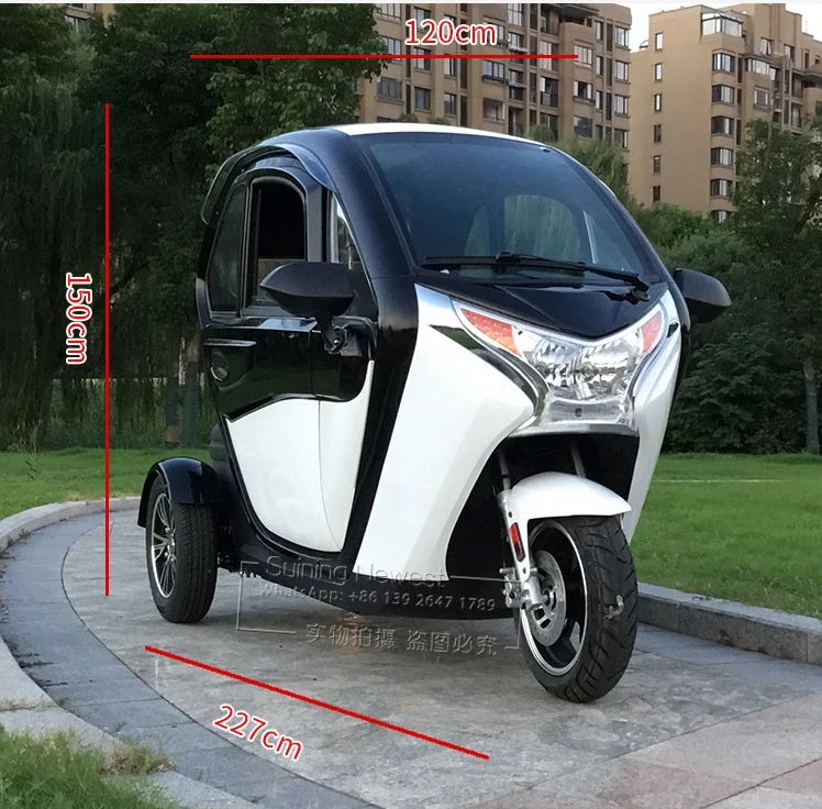 Маленький легковой автомобиль 3 колесный трехколесный велосипед Ebike E велосипед для людей с ограниченными возможностями подвижный скутер полный закрытый велосипед Электрический трехколесный велосипед для инвалидов