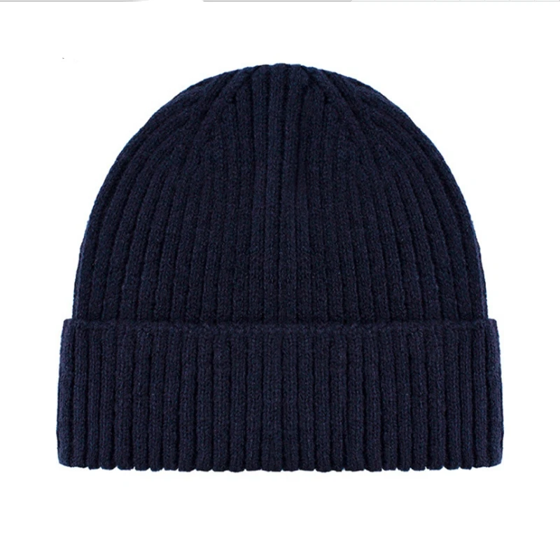 Knitting Vertical Stripes Unisex Beanie Hat Simple Casual Tide Crimping Dome Autumn Winter Hat Adult Cap designer skully hat Skullies & Beanies