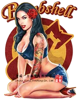 sexy woman Decal Pinup Suitable for Bombshell Girl Sticker Nose Art USA Air Force