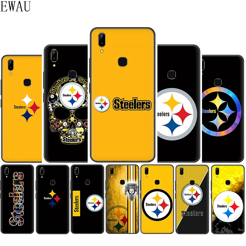 

EWAU Pittsburgh Steelers Silicone phone case for VIVO Y53 Y55 Y81 V5 V7 V9 V11 V15 Pro Y17 Y69 Y71 Y91 Y93 Y66 X9