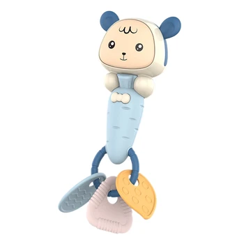 

Infant Rattle Soft Rubber Hand Bell Cartoon Rabbit Teether Shaking Jingle Game Early Educatioanl Toys for Baby