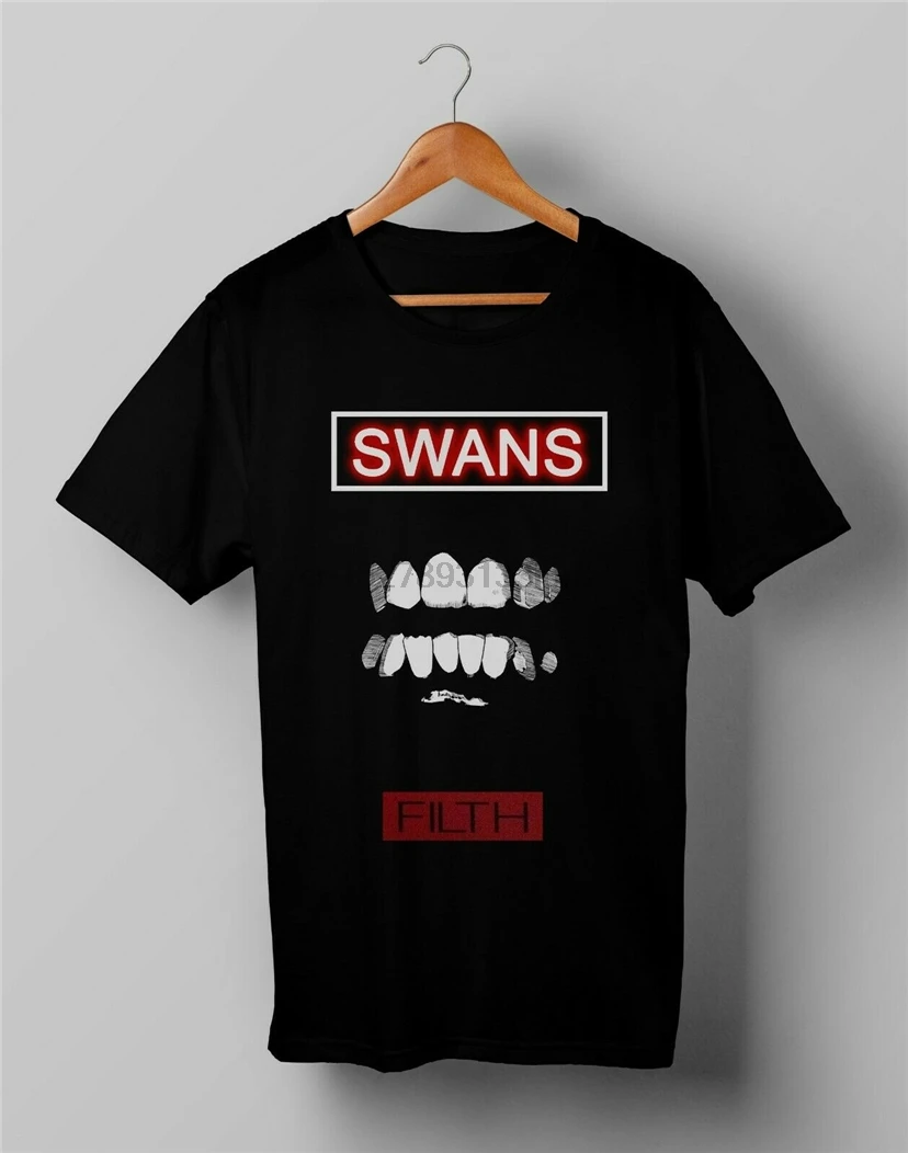 Vintage The Swans Rock Band Tee Shirt Size S M L Xl 2Xl Summer O Neck Tops |