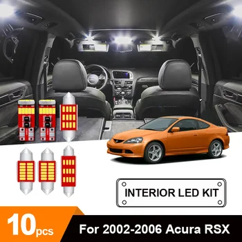 

10X White Canbus led Car interior lights Package Kit for 2002-2006 Acura RSX led interior Dome Trunk lights