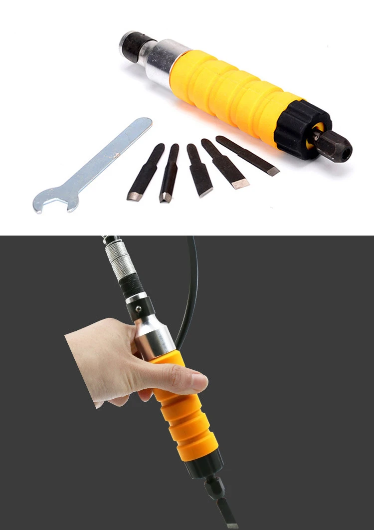 Электрический DIY инструмент для резьбы деревообрабатывающий нож долото 5 резаков накидной ключ ремесло зубчатая скульптура набор для гравировки дерева