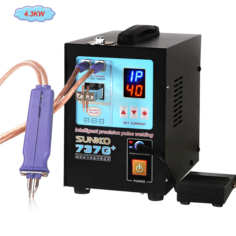 US $250.96 SUNKKO 737G Spot Welding Machine 43KW High Power Automatic Spot Welding Machine For 18650 Lithium Batteries Pulse Spot Welders