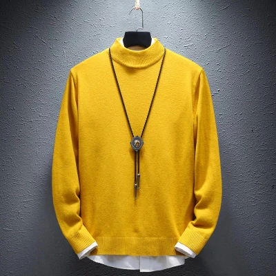 Осенние мужские свитера высокого качества мужские вязаные свитера-пуловеры горячая Распродажа мягкий шерстяной классический разноцветный мужской свитер M-3XL - Цвет: color 7
