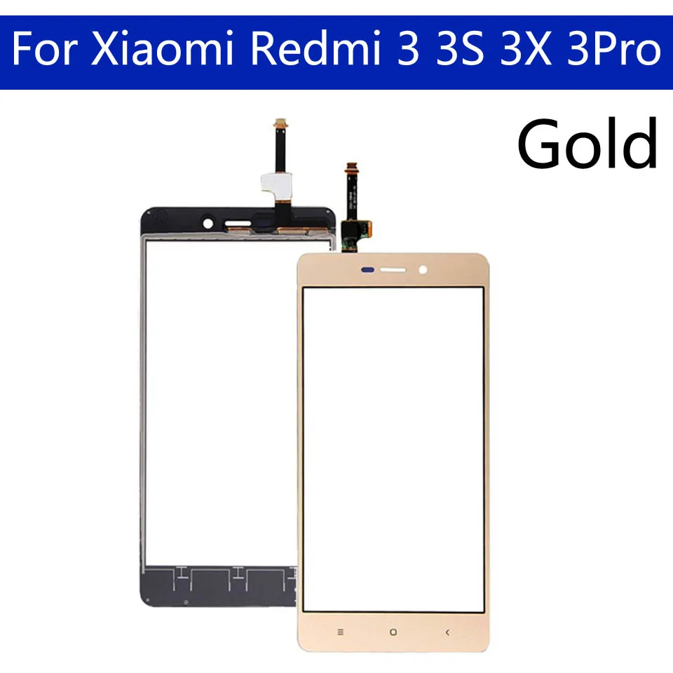 5," для Xiaomi Redmi 3 3S 3X 3Pro сенсорный экран панель сенсорный ЖК-дисплей стеклянная линза Панель дигитайзер Запасные части