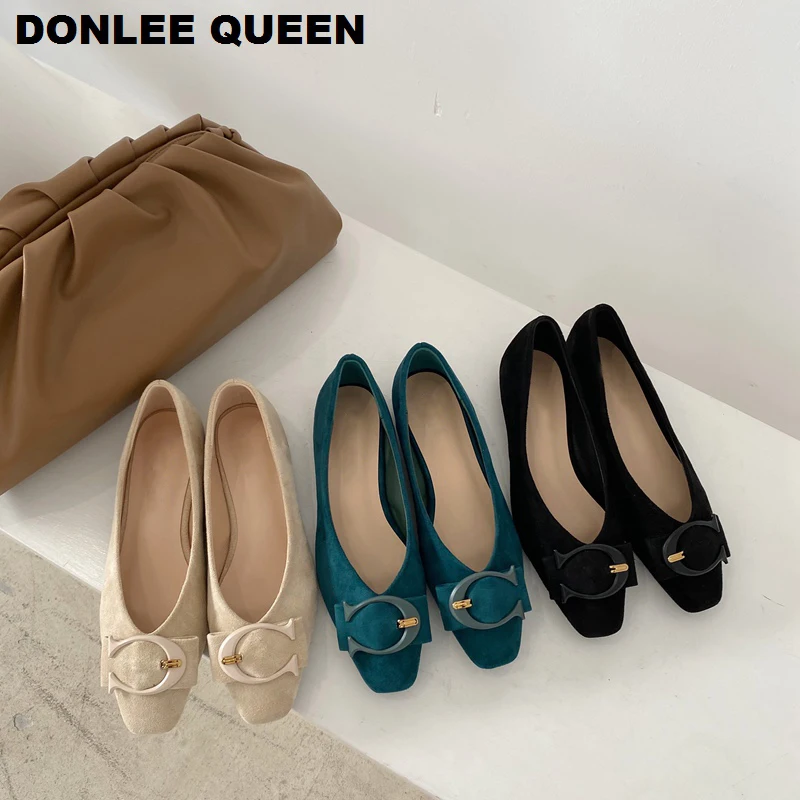 $20.42 Flat Ballet Shoes Women Slip On Flats Ballerina Shoes For Women Metal Decoration Shoes Ladies