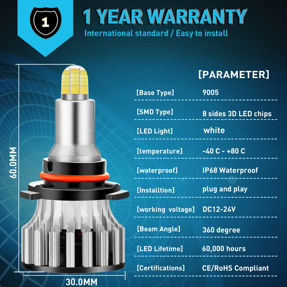 2X 9005 9006 H1 H7 светодиодные лампы для автомобильных фар Opel Astra H J G Corsa D C Insignia Vectra B Zafira