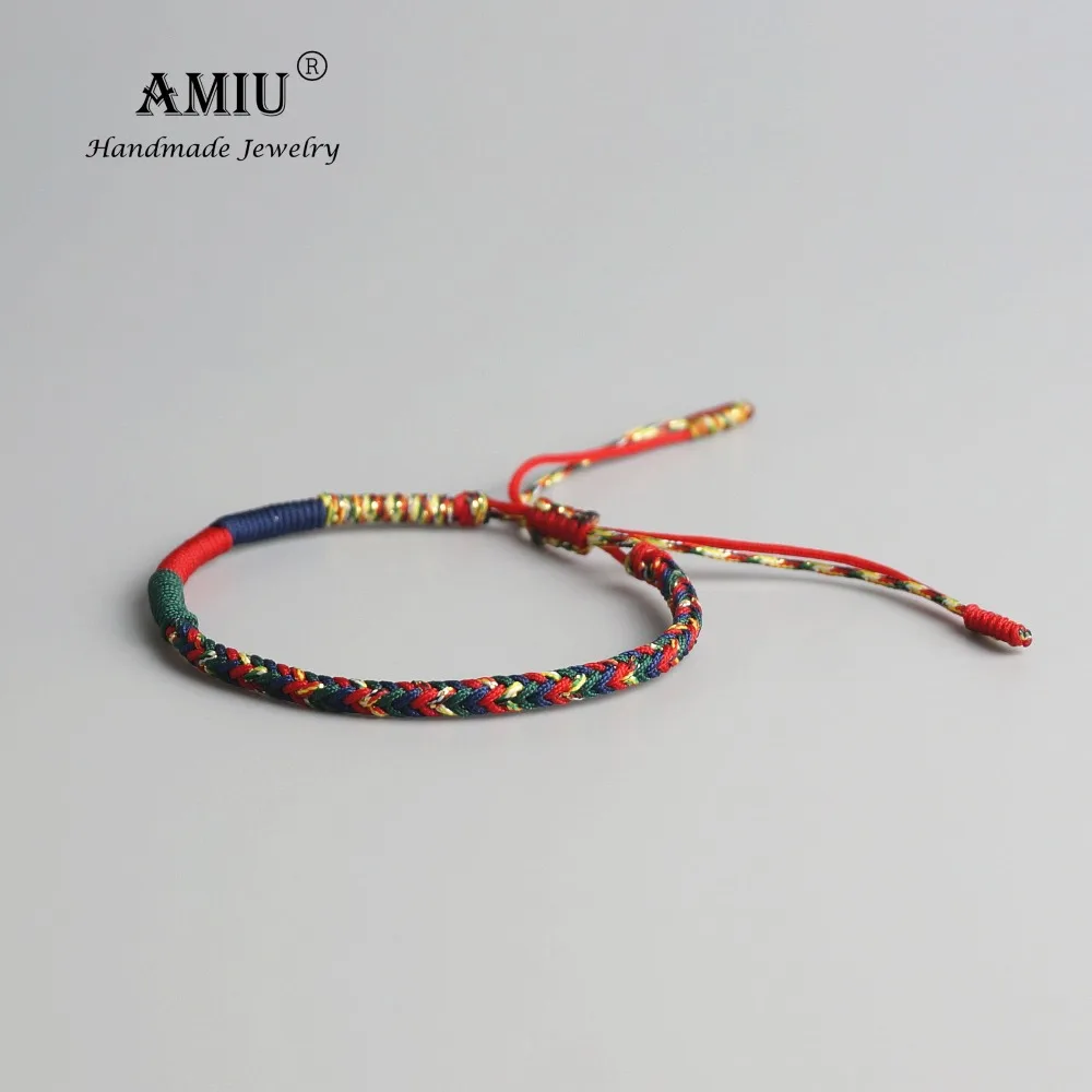 AMIU Tibetan Buddhist Lucky Charm Tibetan Bracelets & Bangles For Women Men Handmade