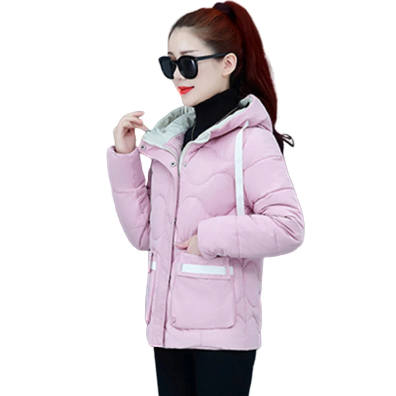 Winter Women Jacket Parkas New Hooded Short Cotton Padded Jacket Female student Thicken Warm Down Cotton Jacket Winter Coat Tops
