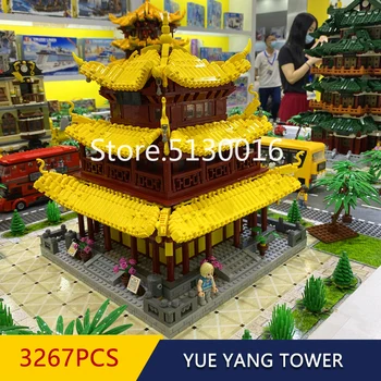 

In Stock 3267PCS 15001 15002 15003 15004 15006 Yueyang Tower Mini Building Blocks Funny Educational Toys Gift Street View QL0932