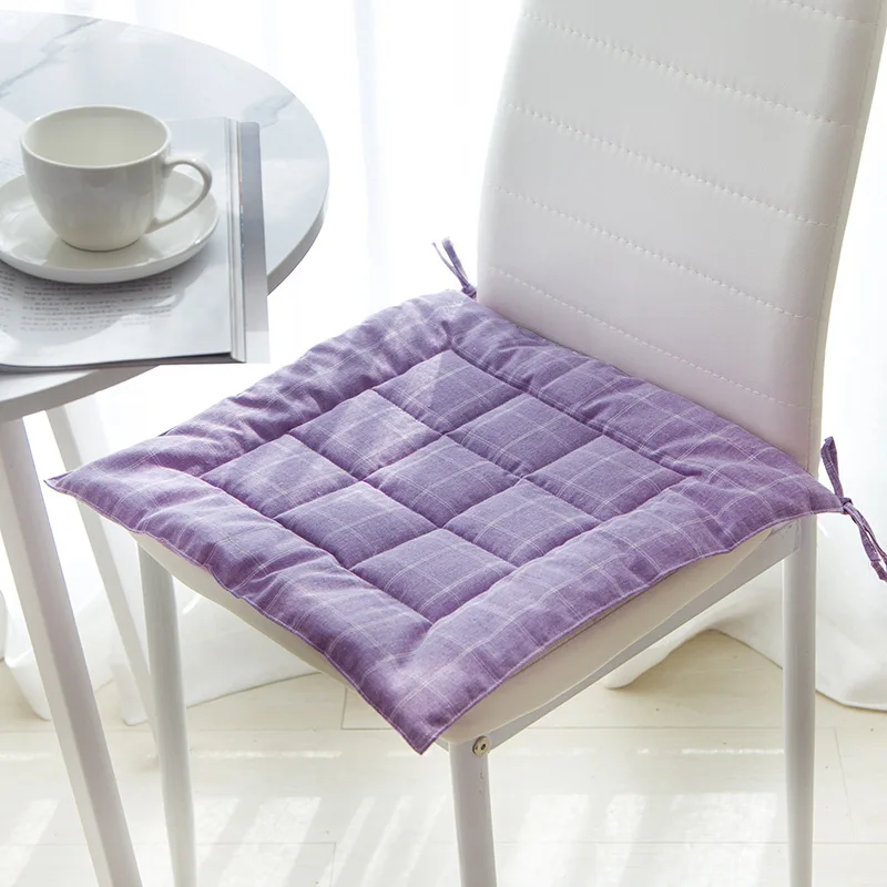 Blue snow-Plaid Linen Japan Style Seat Cushion Home Kitchen Dining Chair Office Breathable Pad Decorative Tatami Sitting Floor Pillow Padding - Цвет: Blue snow-Plaid