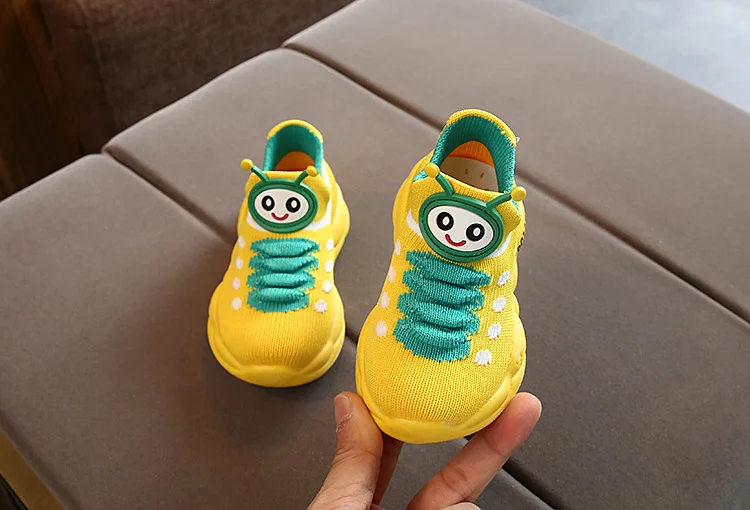 Baby Toddler Shoes 16-20 First Walking,girls Boys Caterpillar Casual Shoes Soft Bottom Comfortable Non-slip Sneakers Socks Shoes