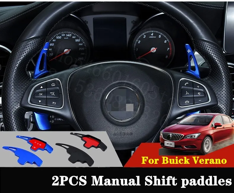 Puou Высокое качество для Buick Verano- 2 шт. автомобильные аксессуары рулевое колесо алюминиевый сдвиг весло сдвиг расширение переключения передач