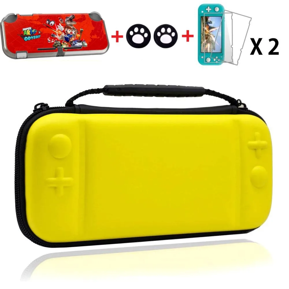 Сумка для переноски для nintendo Switch Lite с 2 слотами для хранения игровых карт и закаленной пленкой, мягкая защитная крышка из ТПУ с защитой от царапин - Цвет: 8