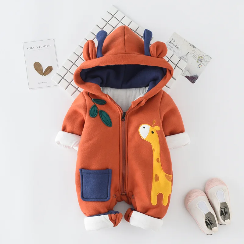 Детский комбинезон Dollplus хлопковый с длинным рукавом зима 2020 Одежда для