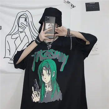 

NiceMix retro anima tshirts cartoon t shirt street tshirt plus size clothing blouse women graphic tee short sleeve couple tops