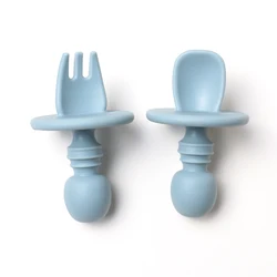 Baby Spoon Feeder Bpa Free Baby Mini Silicone Fork And Spoon Set