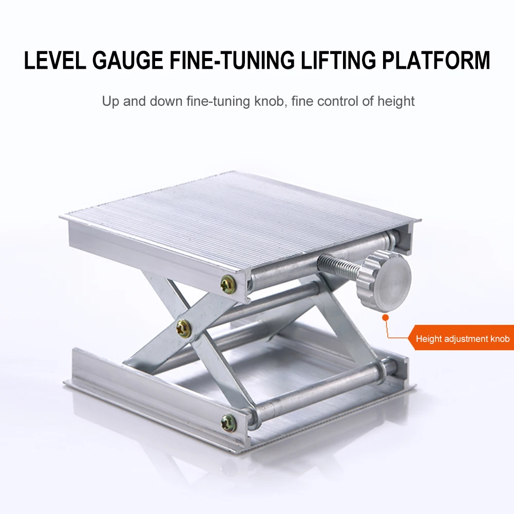 wood pellet maker Laboratory Lift Stand Adjustable Aluminum Lab Scissors Jack Lifting Platform For Level Lab Equipment Floor Measure Tool Dropship wood pellet press