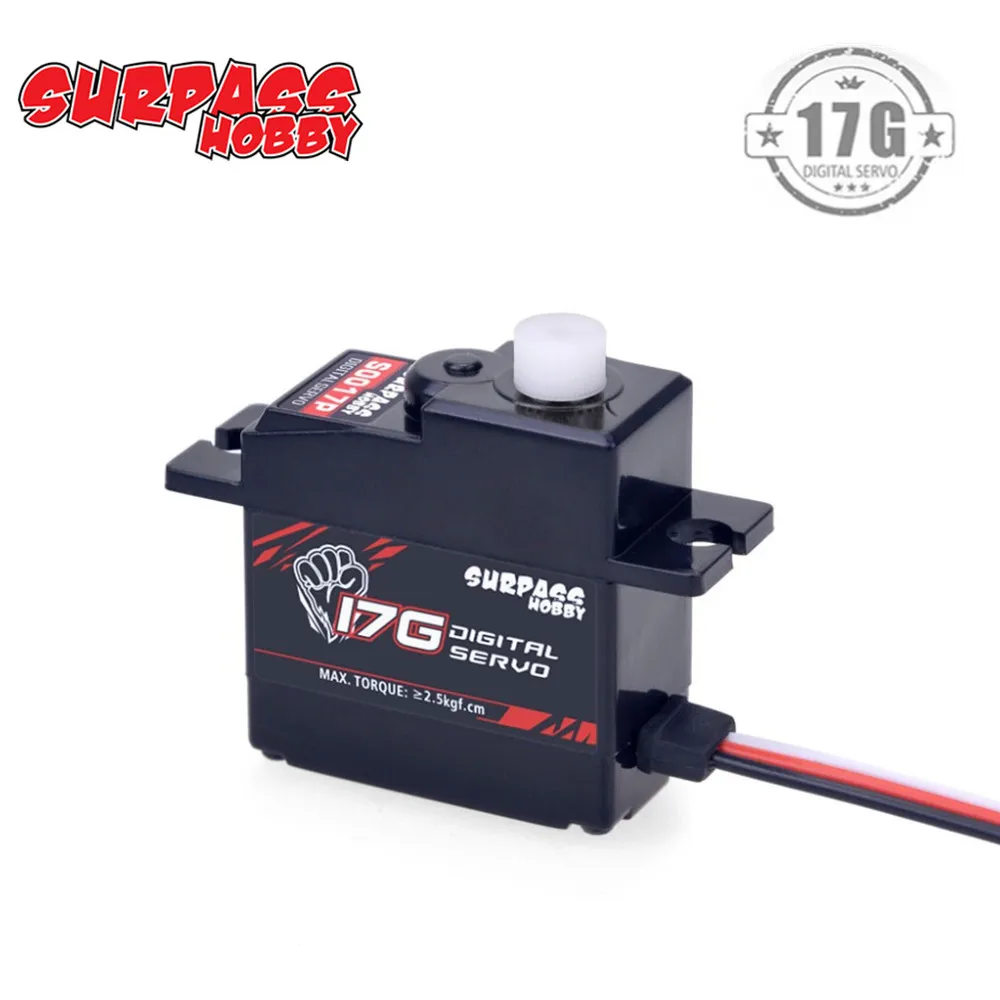 SURPASS Hobby S0017P 17g Plastic Gear 2.6KG Servo for RC Airplane Robot 1/18 Car Boat Duct Plane | Игрушки и хобби
