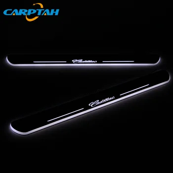 

CARPTAH Trim Pedal Car Exterior Parts LED Door Sill Scuff Plate Pathway Dynamic Streamer light For Cadillac XTS 2014 - 2016 2017