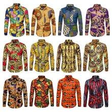 Мужские хлопковые повседневные рубашки Новые принты джентельмена с длинным рукавом майка большого размера Топ осень зима Camisa Social Удобная блузка# M