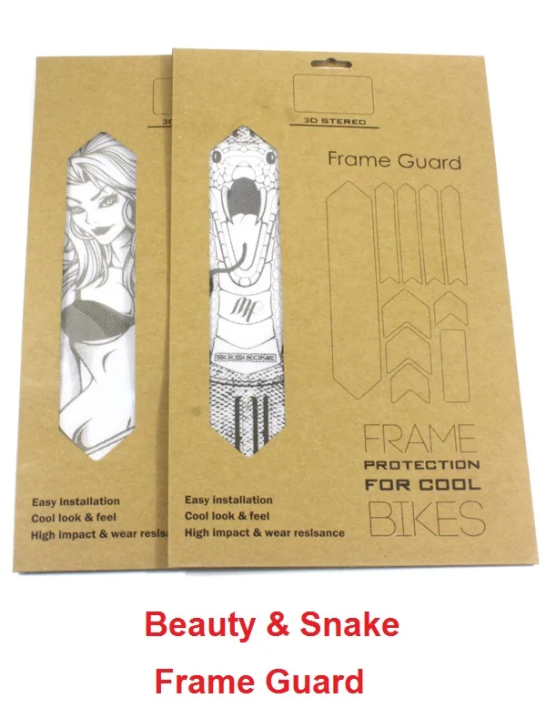 Beauty and Snake Велосипедная рамка Защитная Наклейка s 3D устойчивая к царапинам наклейка Съемная наклейка MTB дорожный велосипед Пастер защитная рамка Крышка - Цвет: Beauty and Snake