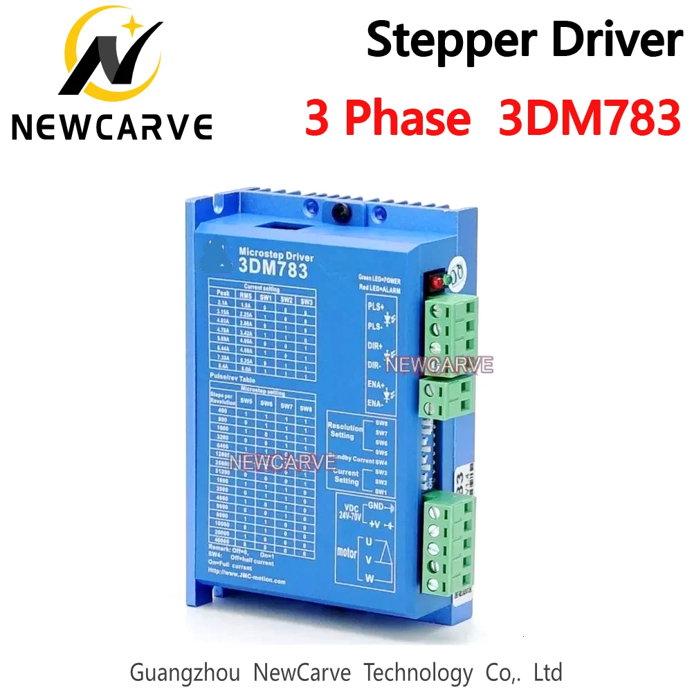 

3DM783 Stepper Motor Driver 3 Phase For 57mm 86mm Motor 24-70VDC 5.9A NEWCARVE