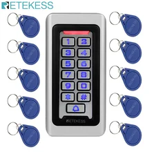Retekess T-AC03 Rfid Deur Toegangscontrole Systeem IP68 Waterdichte Metalen Toetsenbord Proximity Card Standalone Met 2000 Gebruikers