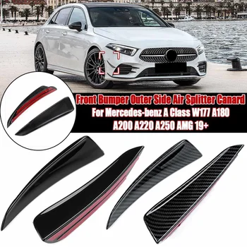

Pair Front Bumper Outer Side Splitter Canard Trim Universal For Mercedes-benz A Class W177 A180 A200 A220 A250 for AMG 2019+