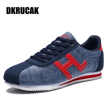 

2020 Fashion Canvas Shoes Breathable Mens Shoes Casual Lightweight Men Sneakers Non-slip Running Footwear Chaussure Homme 37-47