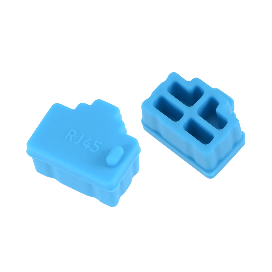 Uxcell 20pcs RJ45 실리콘 프로텍터 이더넷 허브 포트 방진 캡 커버, 블루