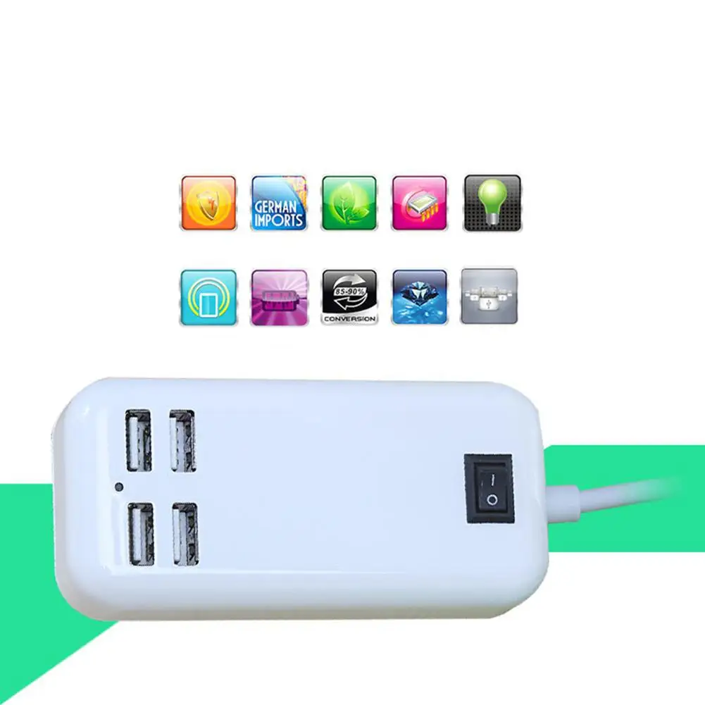 MeterMall 4-Outlet/6-Outlet адаптер для путешествий с переключателем USB настенная розетка для сотового телефона настольная зарядная док-станция