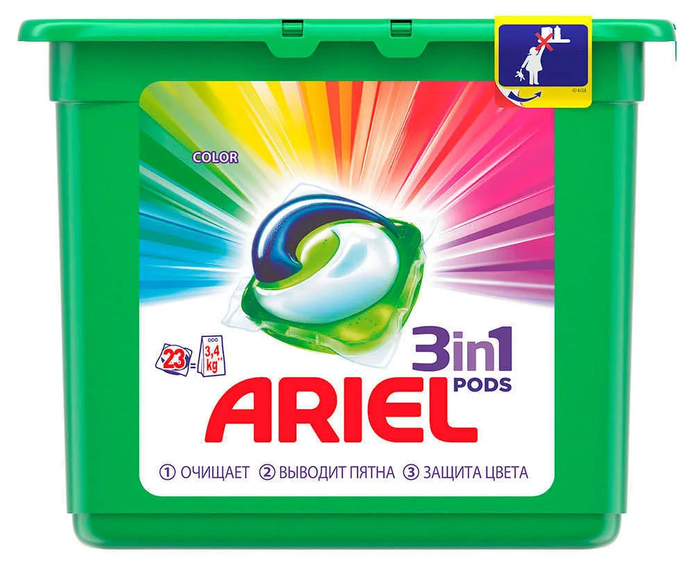 Капсулы для стирки автомат «Color» Ariel Pods, 23 шт
