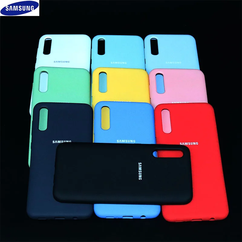 Оригинальный чехол для Samsung Galaxy A70 закрытый шелковистый силиконовый мягкий на