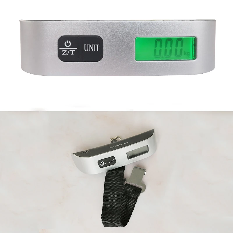 110lb/50kg LCD Luggage Scale Electronic Digital Portable Suitcase Travel Scale Weighs Baggage Bag Hanging Scales Balance Weight