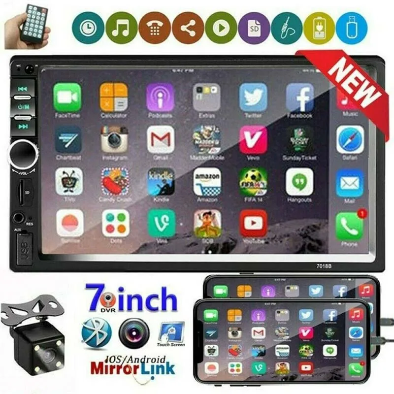 7 inch Double Din Touch Screen Car Stereo Radio Multimedia Player 2 din Autoradio Bluetooth FM Mirroir Link MP5 Player