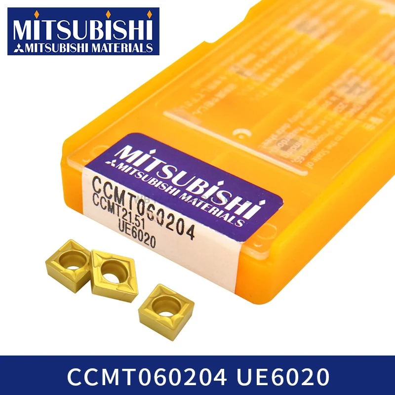 Mitsubishi CCMT060204 UE6020 твердосплавные вставки токарный станок с ЧПУ Резак внутренний токарный инструмент hss s12m-sclcr06 сталь CCMT0602 CCMT060208