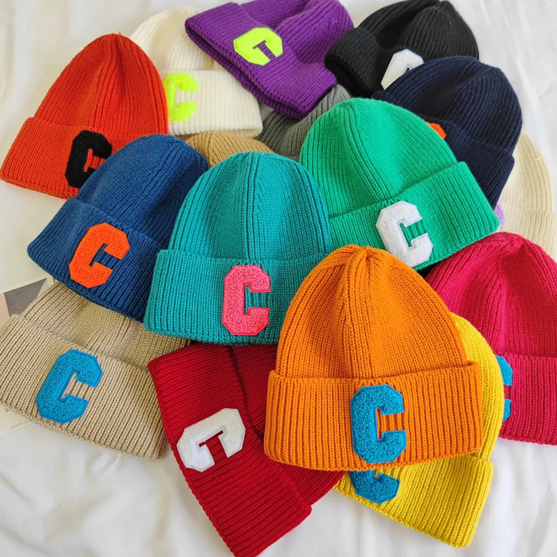 Fashion Chic Print Knitted Hat Beanies Winter Warm Ski Hats Men Women Multicolor Skullies Caps Soft Elastic Cap Sport Bonnet | Аксессуары