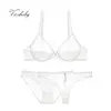 Varsbaby Sexy See-Through Underwear Transparent Unlined Bra+Panties+Thongs 3 Pcs Bra Set 32-42CDE ► Photo 1/6