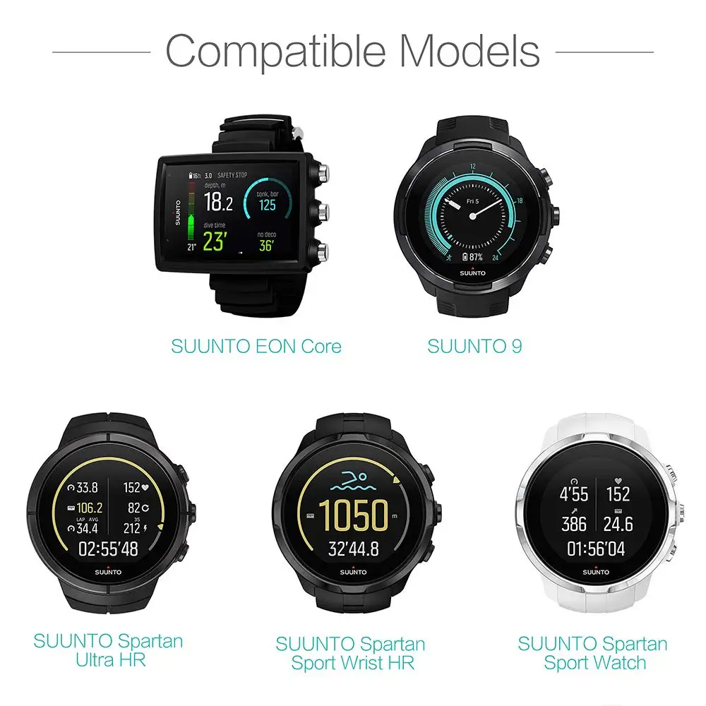 Зарядное устройство для Suunto Spartan Ultra HR Sport Wrist 9 EON Core usb кабель зарядки Зажимная