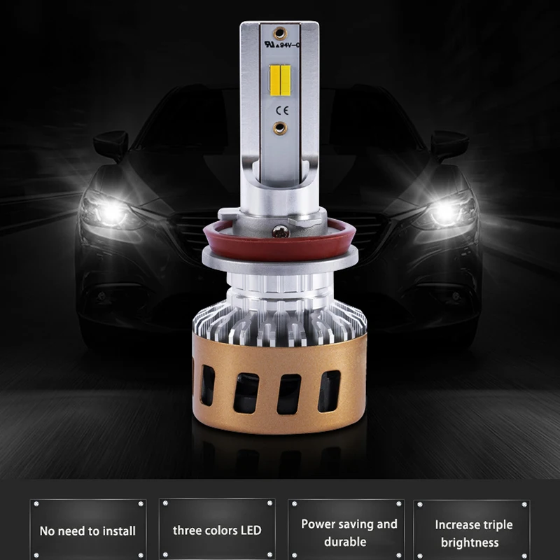 2 шт 6500 к H7 светодиодный h4 H1 H8 HB4 H11 H3 9012 светодиодный Canbus 9005 9006 H9 автомобилей головной светильник лампы 100W 14000LM 12V светодиодный светильник
