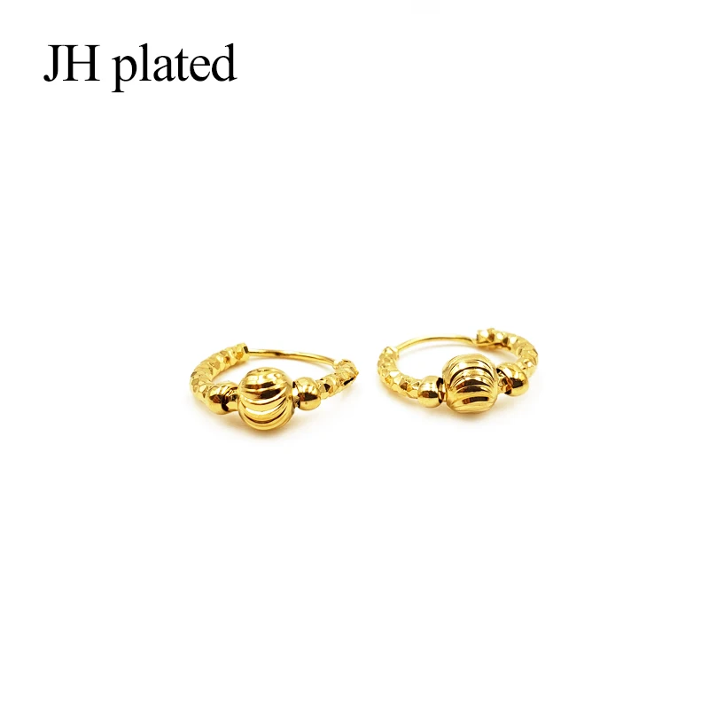 JHplated Мода 24K маленький золотого цвета серьги для женщин/девушек ювелирные изделия эфиопские, африканские, аравийские, Ближний Восток лучший подарок