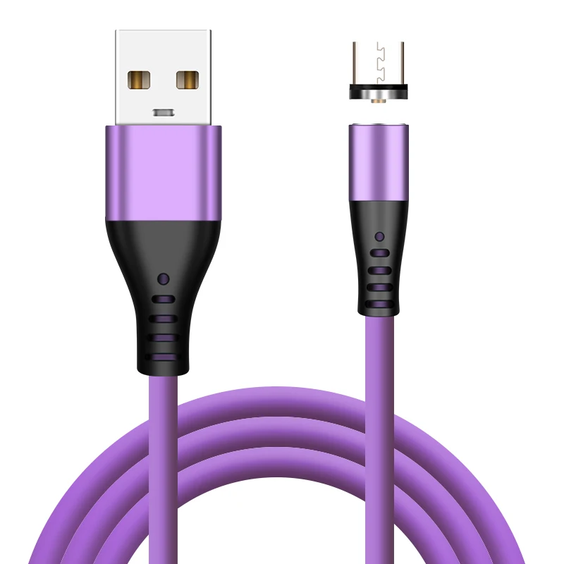 Strong Mangetic Charger Usb Type C Cable LED Liquid Silicone Wire Charger for iphone 11 12 Huawei Samsung Note10 Charging Cord hdmi cable for android  Cables