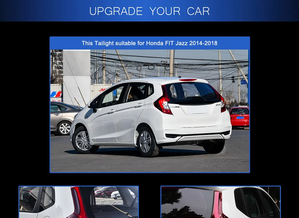 Задний фонарь для автомобиля Honda FIT- Jazz GK5 светодиодная сигнальная лампа Противотуманные фары DRL дневные ходовые огни тюнинг автомобильные аксессуары