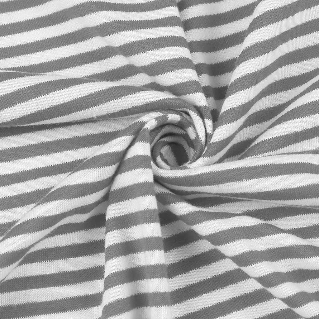 TELOTUNY Maternity Dress Long Sleeves O-Neck Pregnant Dresses Striped Print Draped Vestidos New Fashion Casual Maxi Dress L0805